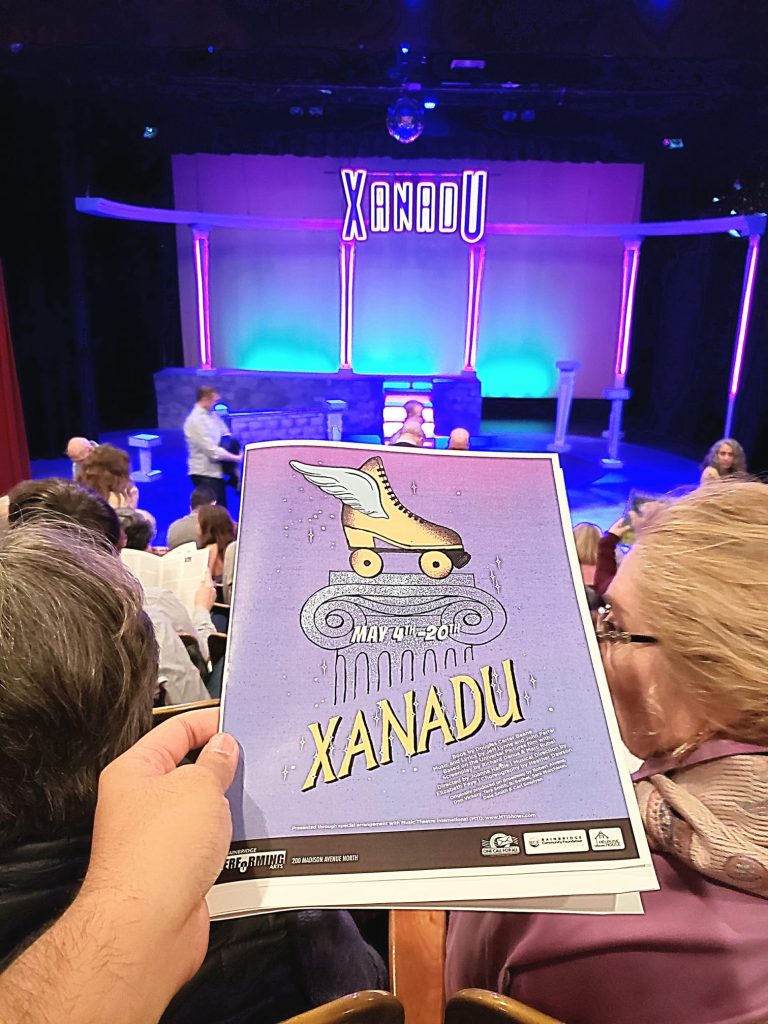Opening weekend of the musical stage adaptation of Xanadu. Valiant effort for BPA but I prefer the production by Stages Repertory Theatre. Musicality was less developed and band needed more practice.