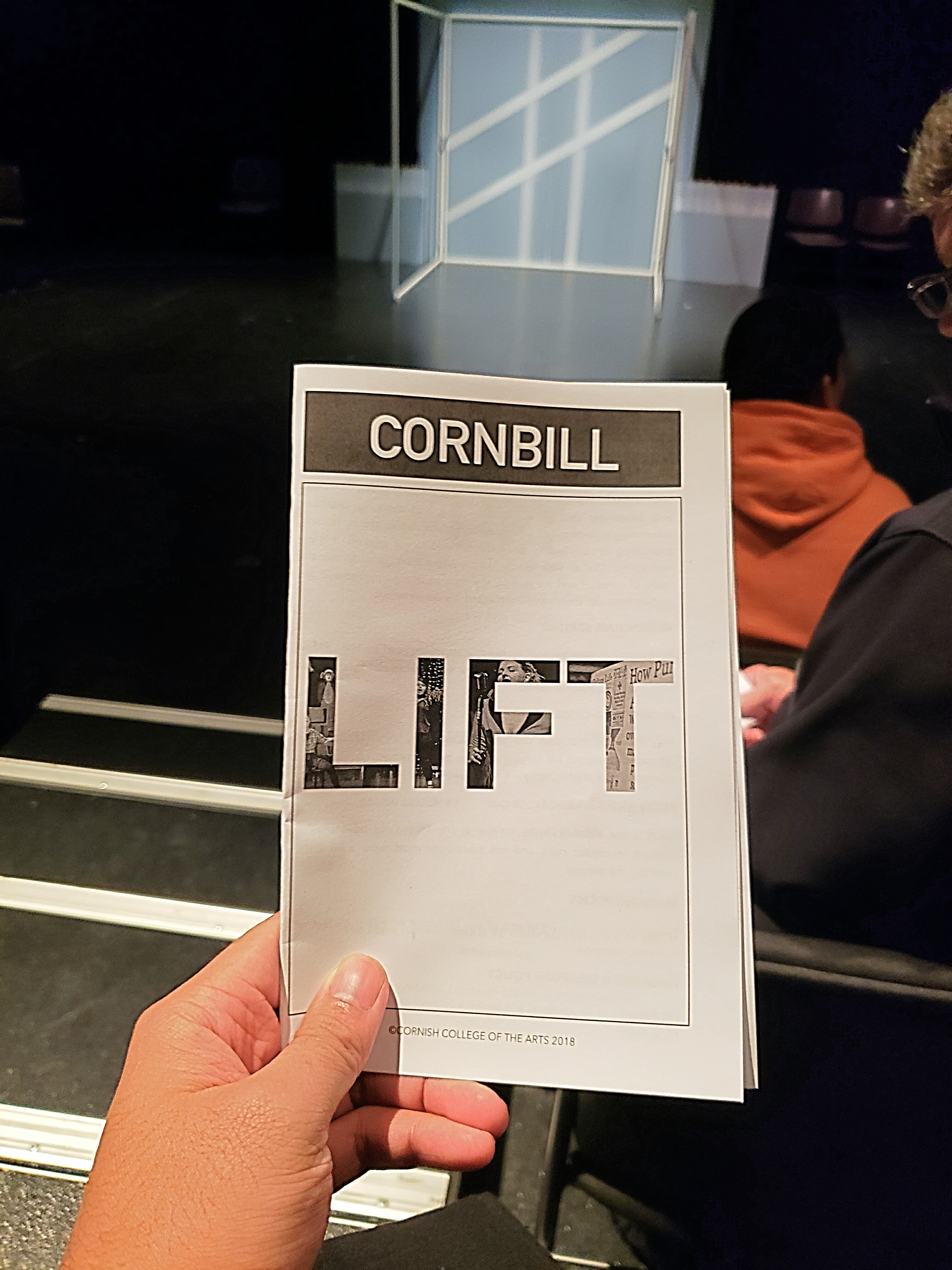 Evening performance of LIFT - Musical. Incredible talent and great music. Sadly, the storyline was so imaginative that it became hard to follow.