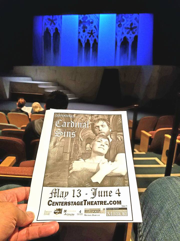 Attended the world premier of the musical "Cardinal Sins." For being in Federal Way (of all places), it was okay quality. But could they have chosen a duller subject than the Magna Carta? Snore... 