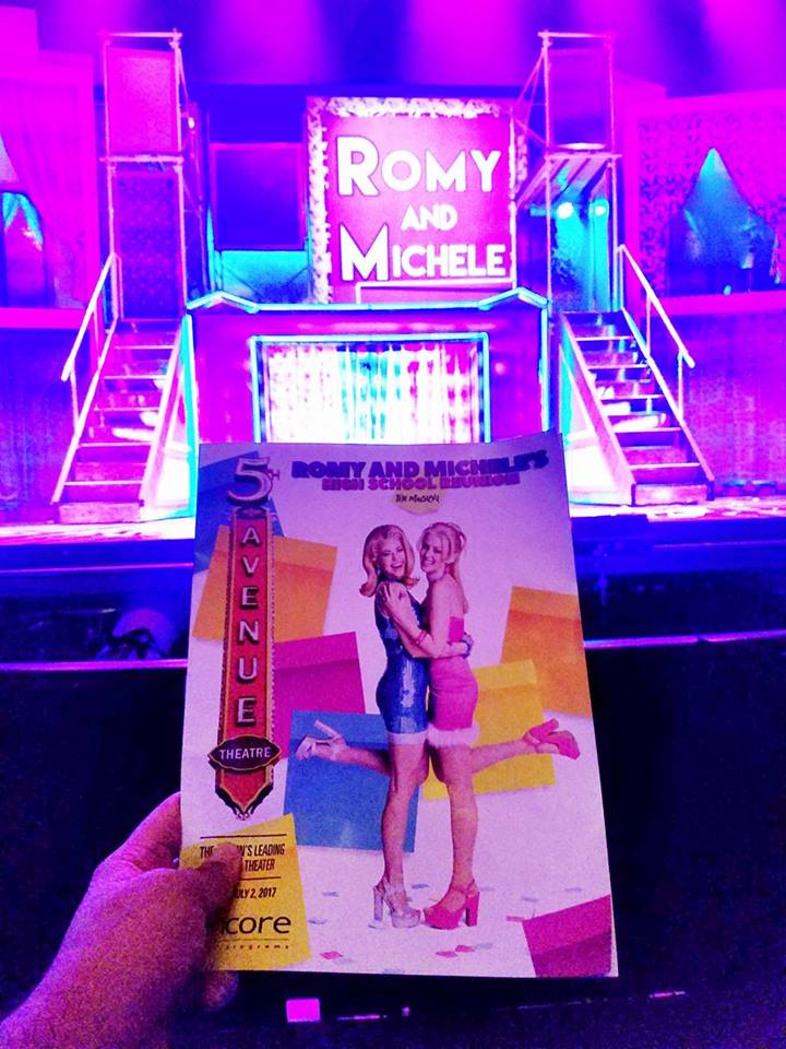 Front & center orchestra seats at the preview weekend of Romy and Michele's High School Reunion musical world premiere. Thanks for the hookup Christopher! Time warp back to the 80s and 90s! High production glamorous show with lots of potential after more tweaking and maturation. 