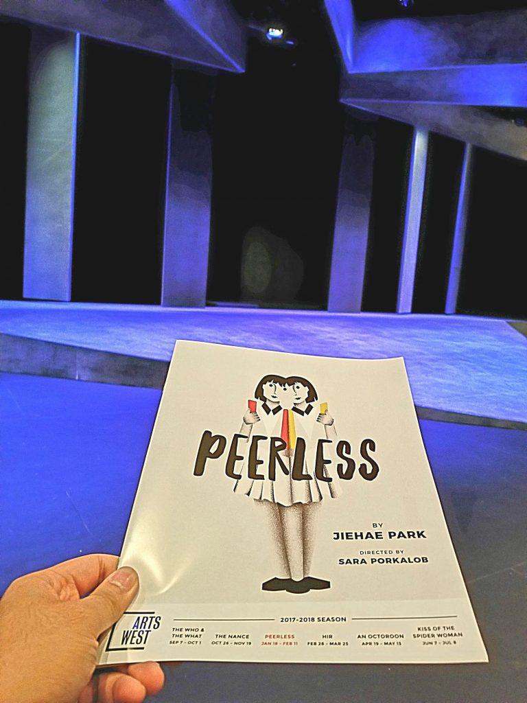 Watched the play "Peerless" which was basically Heathers and Macbeth with ambitious Asian twins. Dialogue was a little difficult to follow but the play was good.