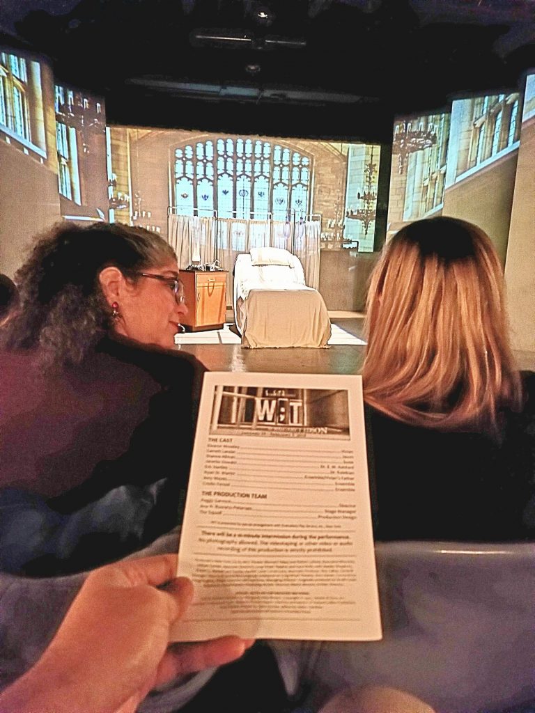 Opening night to the Pulitzer Prize-winning play "WIT." It took great skill to effectively intersect cancer with annoying English lit academia. Surpised how much I enjoyed it. Maybe I'm biased cause I work in oncology. Ending needed a little more maturation.