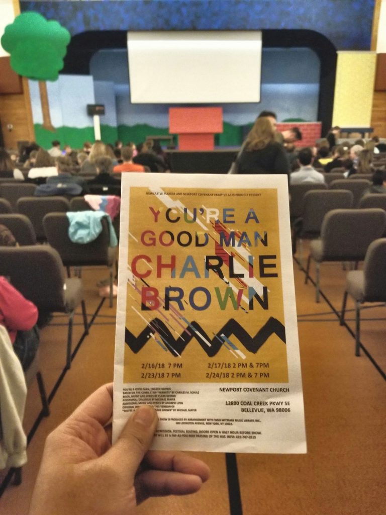 Attended a matinee of You're A Good Man Charlie Brown. Collection of good and bad sketches/songs without a plot. Not sure why this show won a Tony. Band/actors were great though. Curious to see what they perform next. — attending You're A Good Man, Charlie Brown at Newport Covenant Church.