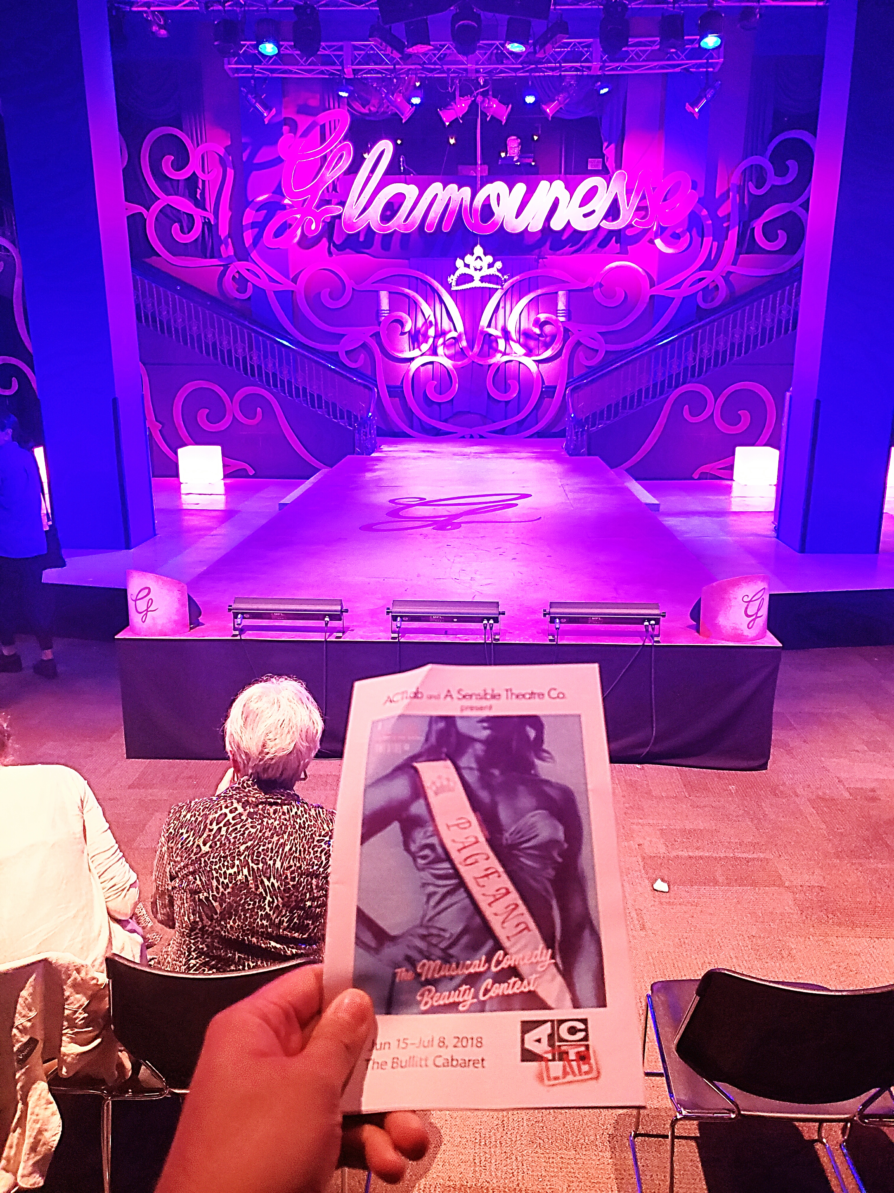 Attended Pageant - The Hilarious Comedy Musical on the second evening of Seattle Pride weekend. 6 drag queens compete for the crown ... & actually sing! Different winner each show depending on the audience. I was totally rooting for Miss Texas & Miss Bible Belt.