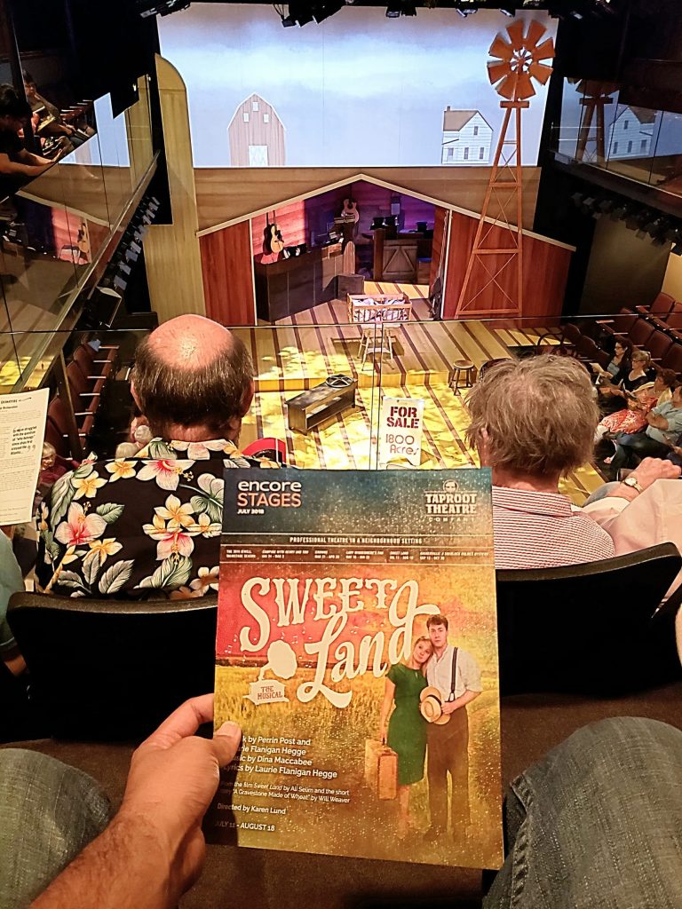 Watched the Sweet Land Musical. Probably my last time at Taproot Theatre. Their season selections (though performed well) are always so slow, sentimental, and old-timey. — attending Sweet Land, the Musical at Taproot Theatre.