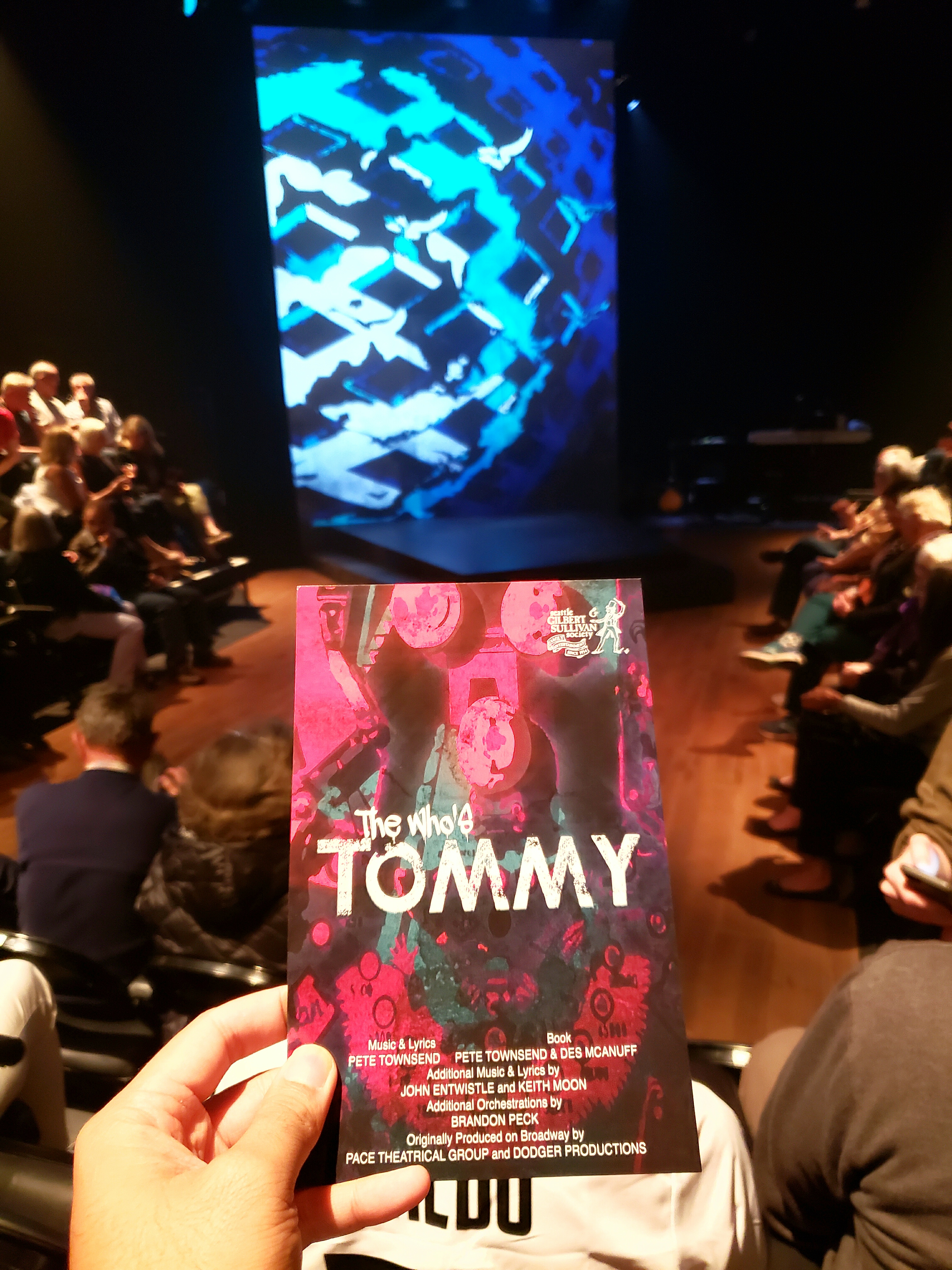 Sold out show of the rock opera musical The Who's Tommy. In true Seattle fashion, their casting was so gratuitously gender/color blind that 5 actors portrayed Tommy instead of 3. So confusing! Good production though.