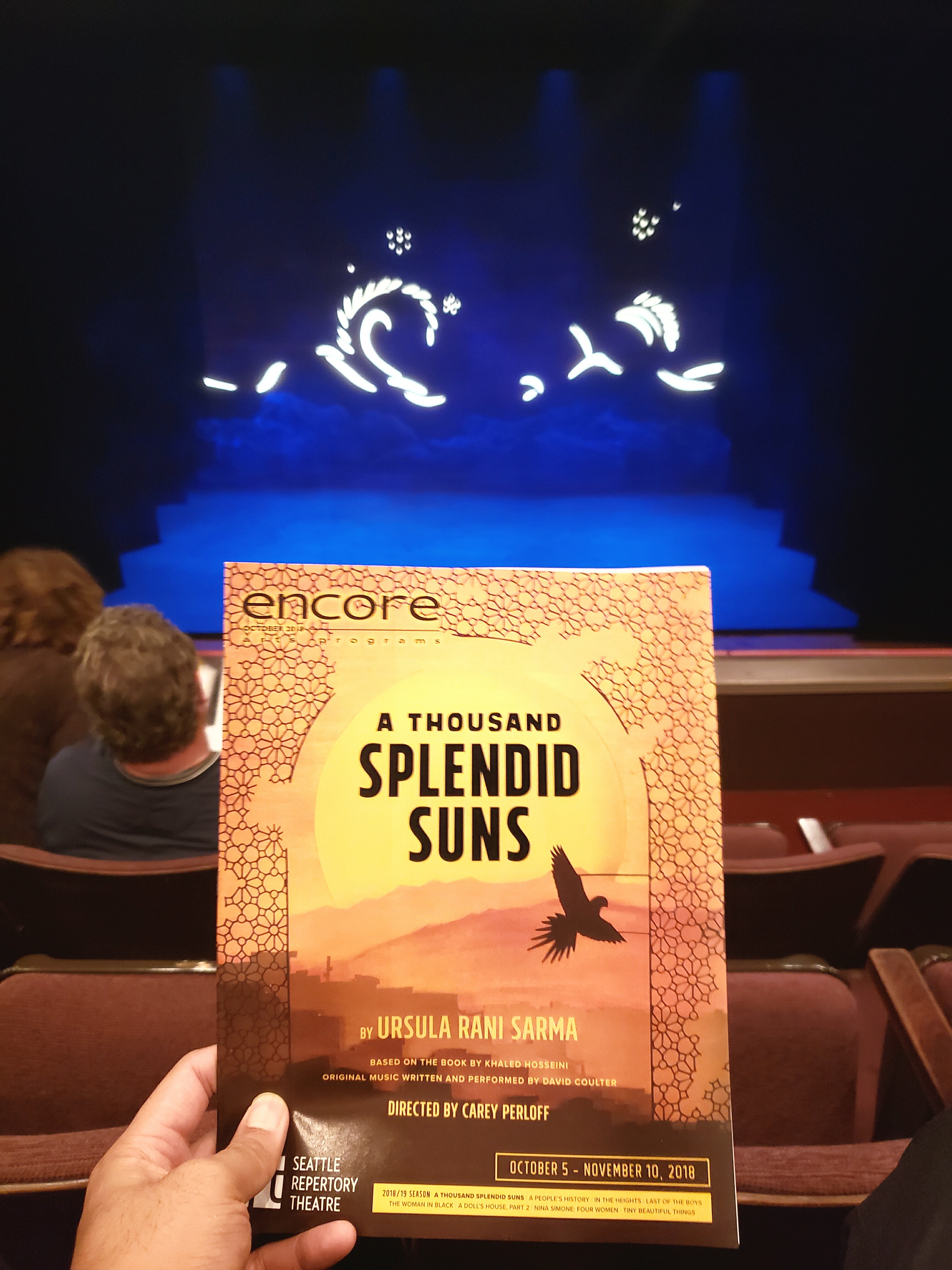 Attended the stage play adaptation of A Thousand Splendid Suns. The portrayal of misogynist tyranny in Afganistan was like watching a Taliban Lifetime special (in a good way). Guys are born with so much privilege.