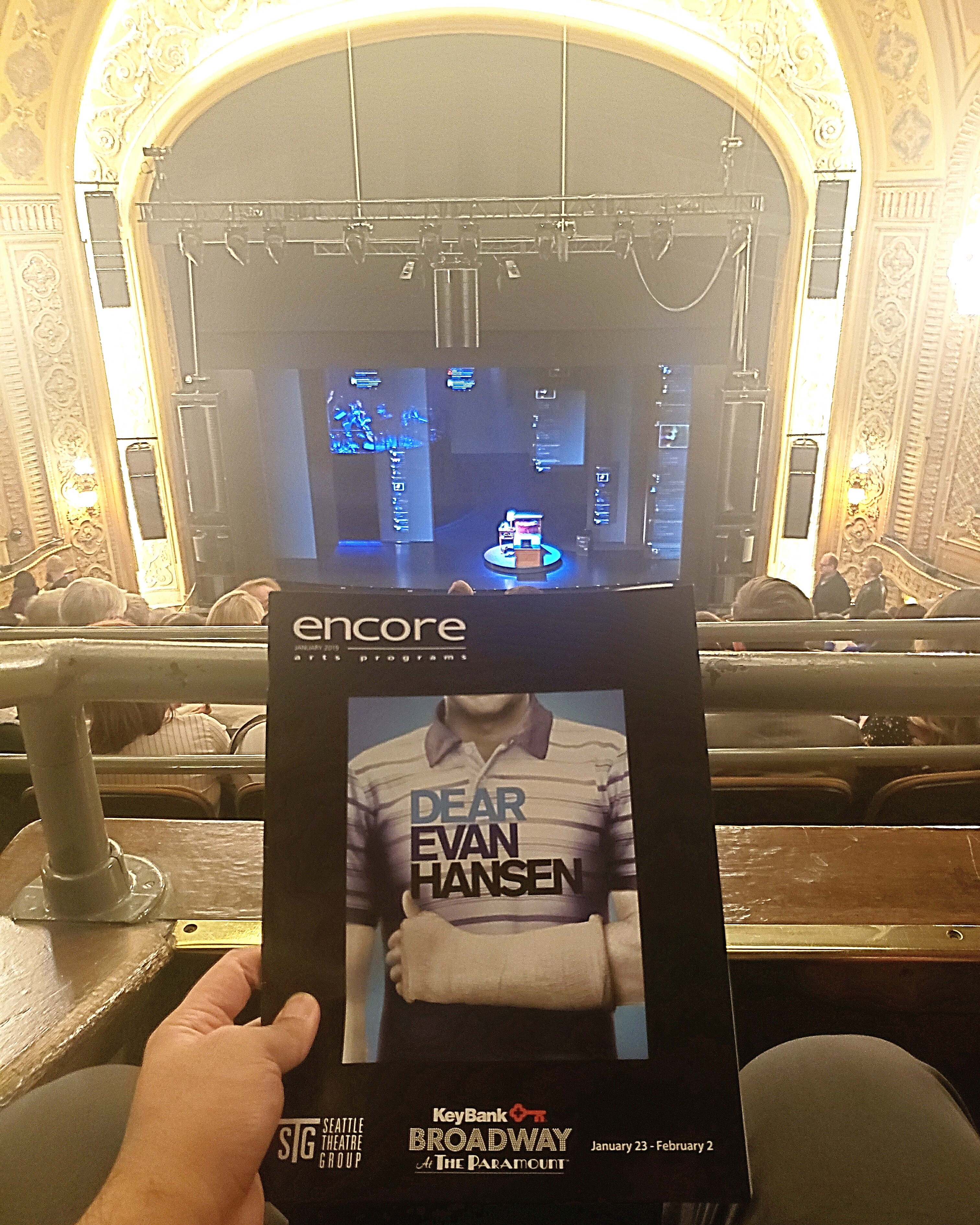 #Soldout run of the Tony Awards & Grammy Awards-winning #musical Dear Evan Hansen at Paramount Theatre. #Slow & didn't live up to the #hype. Not a fan of #highschool #teenager storylines. Amazing #projections & #lighting.
