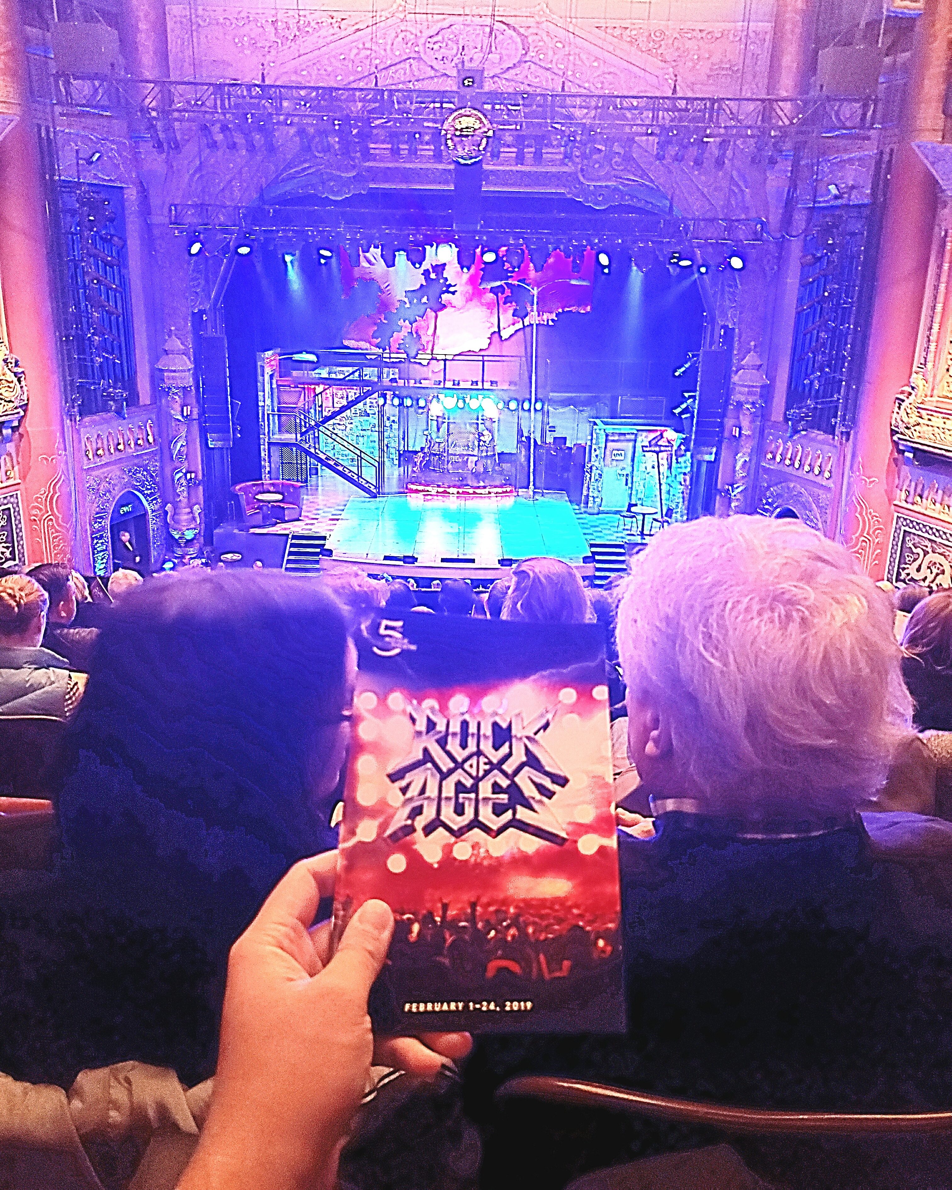 @RockOfAgesMusical closing weekend at @The5thAvenueTheatre. #Corny #jukebox #80s #rock #musical. #TightHarmonies. #Rowdy audience. #Loud sound engineering. Don't stop believing!