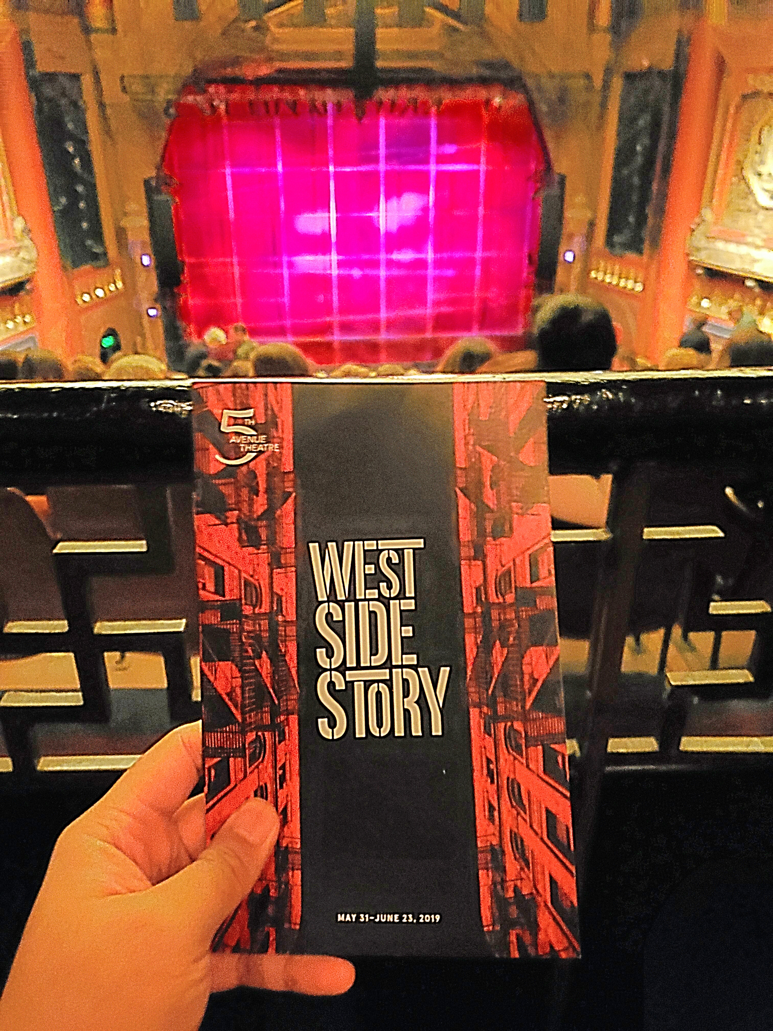 West Side Story #musical w/ Raymund at The 5th Avenue Theatre. Rich male lead voice. #Iconic songs. Beautiful orchestration. Strong #choreography but comical for tough #gangs to 