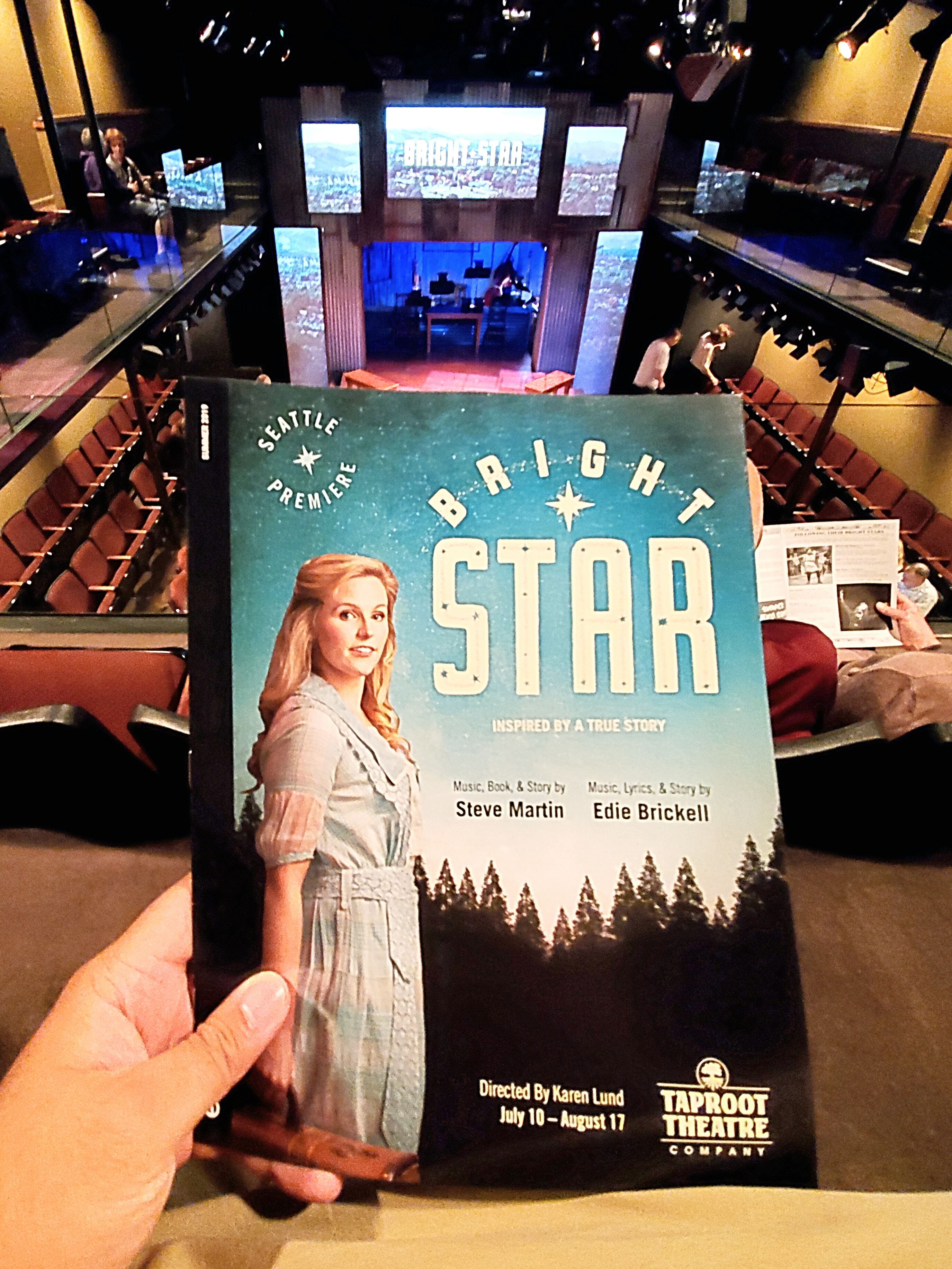 Bright Star: A New Musical by Steve Martin at Taproot Theatre. Unexpectedly good #musical despite all the #folk #country #bluegrass music (which I surprisingly enjoyed) & depictions of the backwards #South. Talented lead actress. Proud to have accurately predicted two major plots twists ?. #Southern