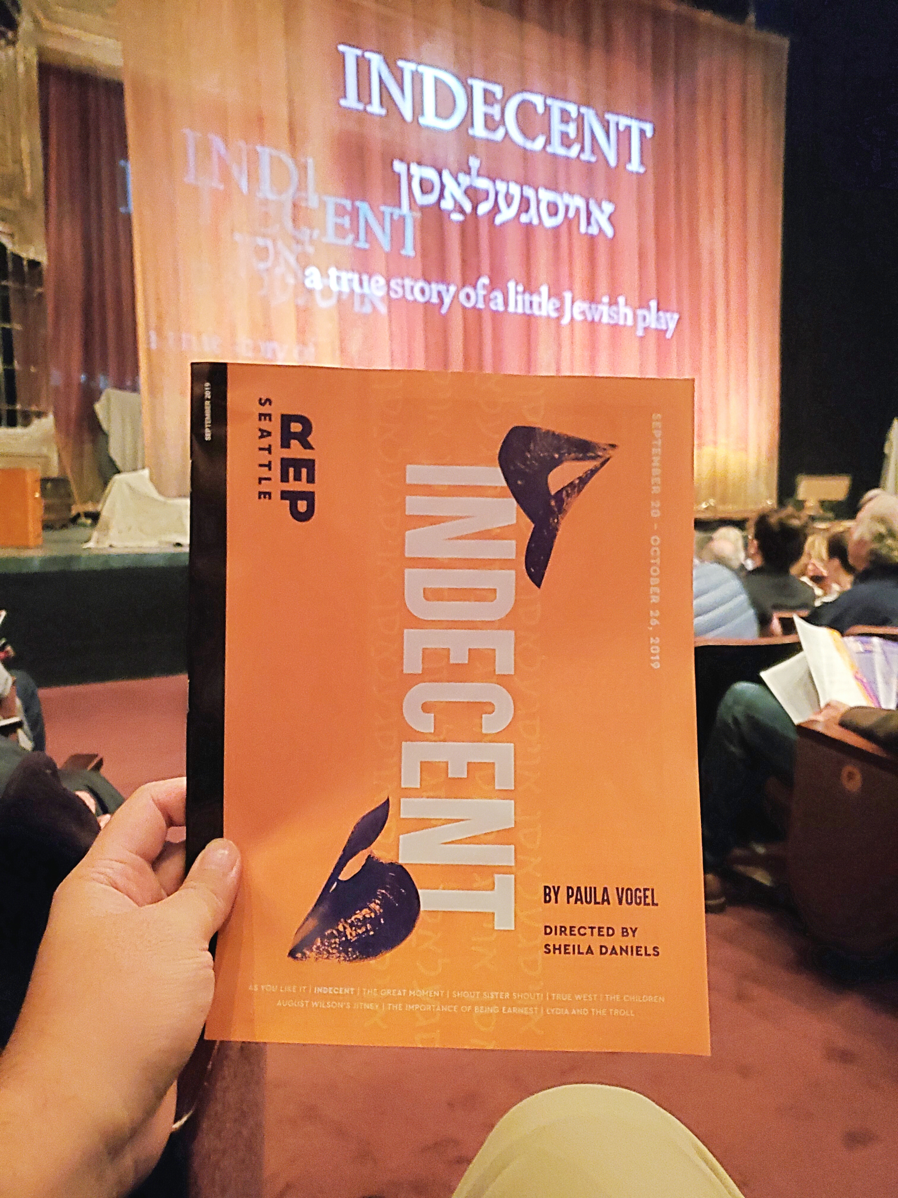 Indecent on Broadway w/ Seattle Rep. Pleasanty surprised this #play had #musical-like singing & dancing w/ a live #Yiddish/#Jewish band. Great dialect coaching. However, this 