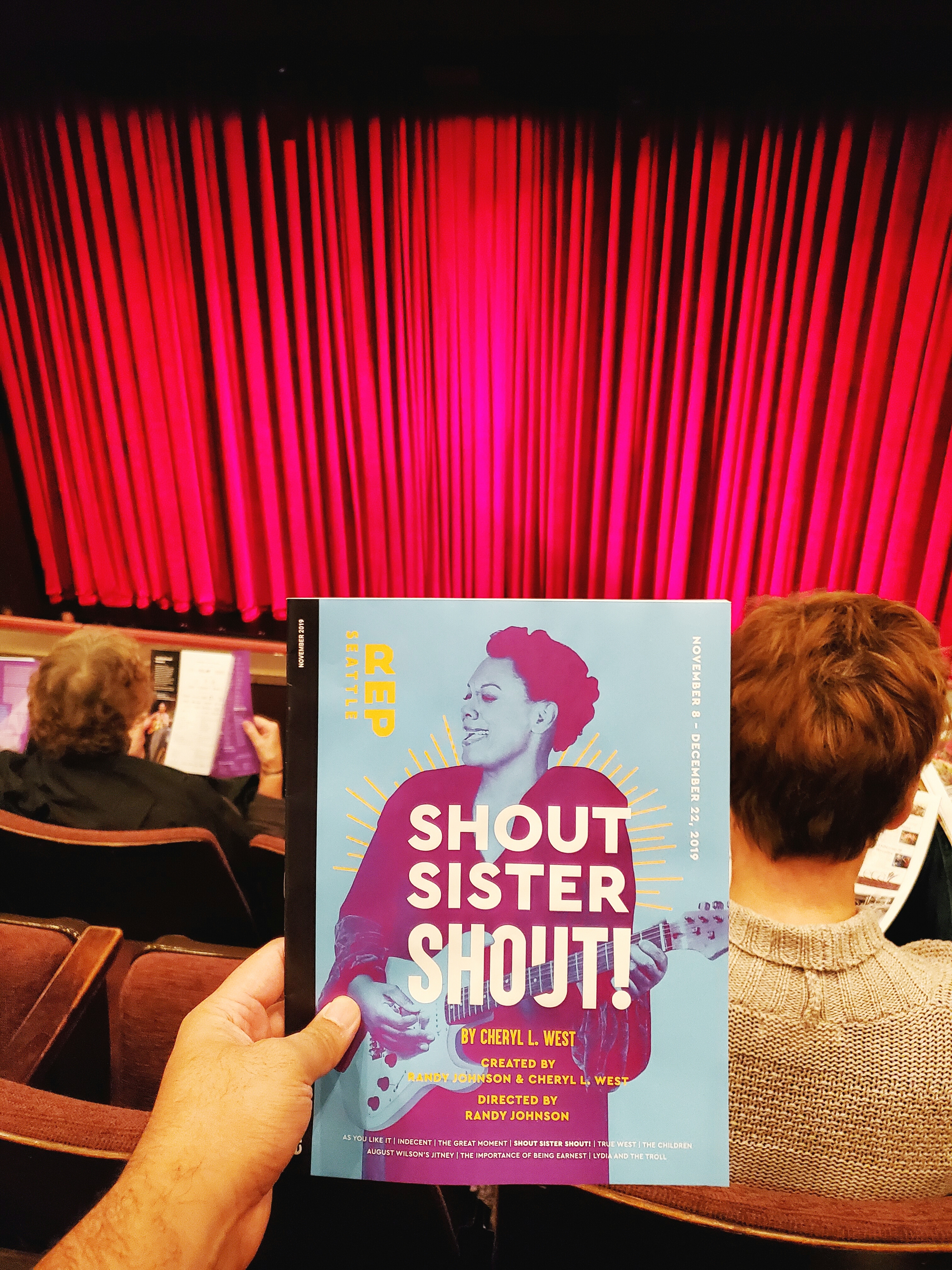 Shout Sister Shout #gospel #musical w/ Raymund at Seattle Rep. #Dynamite music & voices! Takes me back to my conservative Southern religious upbringing. It's unfortunate that church-inspired condemnation & guilt back then is still pervasive today.