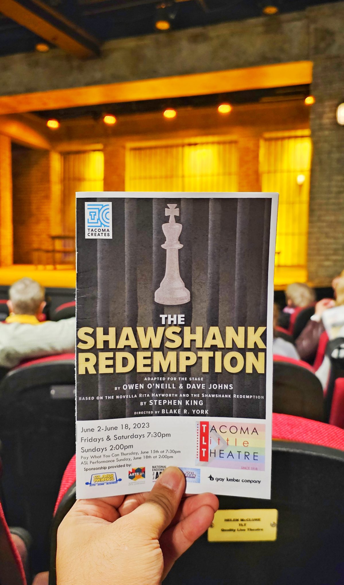 The Shawshank Redemption – Play – Tacoma Little Theatre – Shows I've ...