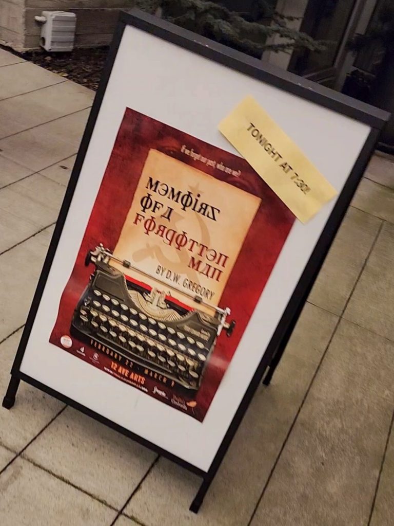 Memoirs of a Forgotten Man – Play – Review – Thalia’s Umbrella