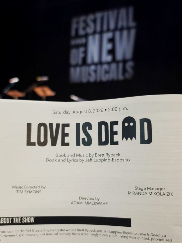 Love is Dead – Staged Musical Reading – Mini Review – Village Theatre